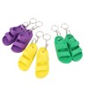 3 Pairs Slipper Keychain Silicone Multifunctional Key Chain Key Ring