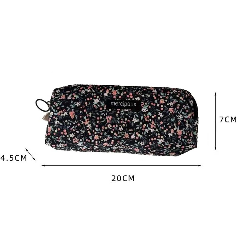 SSyang Pencil case with, Black Floral, pencil case