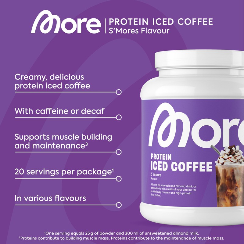 MORE NUTRITION More Protein Iced Coffee, S'Mores, 500 g, 1.1