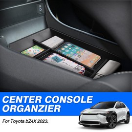 Autorder Center Console Bottom Organizer for 2023 2024 2025 Toyota bZ4X/ Subaru Solterra Accessories Lower Center Console Storage Tray