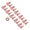 21Pcs Electrode Nozzle Set Brass 1.3mm Dia Nozzles Plasma Cutting