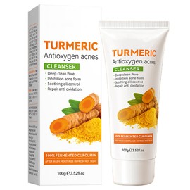 Turmeric Antioxygen Acnes Facial Cleanser, Turmeric Face Wash for Gently Cleaning Pores, Moisturising Cleanser, Facial Cleanser Daily Makeup For All Skin Types, 100g