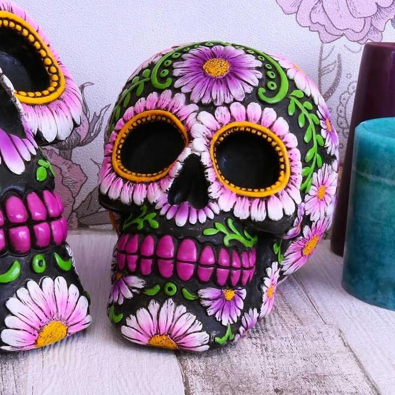Nemesis Now Sugar Petal Skull 14.5cm, Resin, Pale Pink