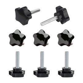 Kacrilidi M12 Star Grip Screws, Pack of 8 M12 x 30 mm Thumb Screw with Handle, Star Head Screw, Star Screw Star Handle, Nut External Thread Clamping Knob, for Machine Tools, Mechanical Devices