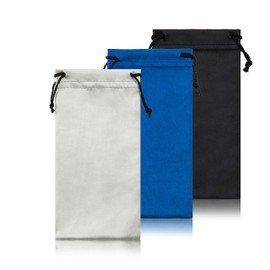 Soft Eyeglass Pouch 3 Pack - Sunglasses Case Eyewear Sleeves Travel Glasses Bag Microfiber