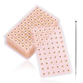 ZORVUJI ZORVUJI 600 PCS Ear Seeds Akupunkturpflaster, Ohrakupunktur Sticker, Akupressurstift Edelstahl, Meridian Stimulation, Akupressur Set fr Narbenpflege und Muskelentspannung