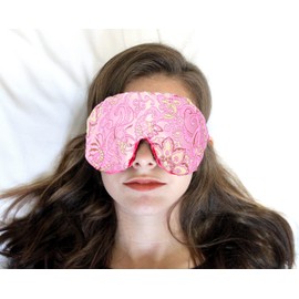Candi Andi Handmade Sleep Eye Mask Pillow - Flax Seed Fill - Lavender Scented - Pinkalicious - TEMFL-PI