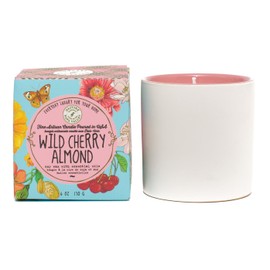 Olivina Ceramic Candle, Wild Cherry Almond, 6 Ounce
