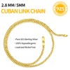 18K Gold Plated Cuban Link Chain for Men Silver Necklace