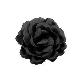 Peony Flower Brooches Pins Delicate Chiffon Rose Flower Brooch Classic for Party Dance Banquet for Women Ladies Lapel Pins Dress Suit Ceremony Clothes Accessories Jewelry Gifts 95mm (Black)