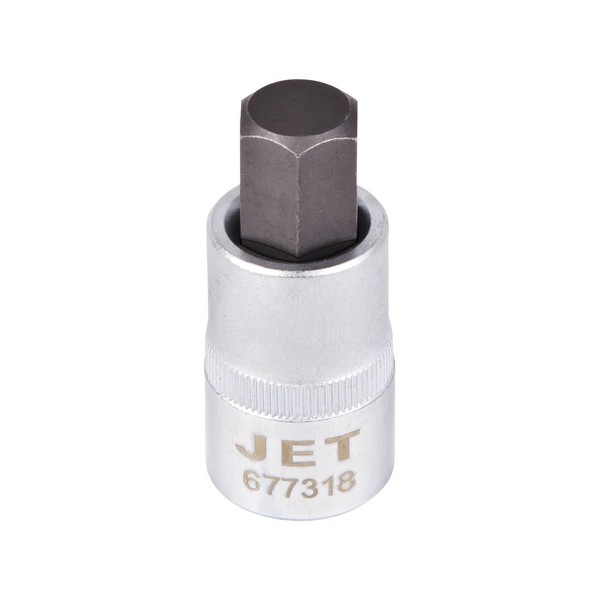 JET 677316-1/2-Inch Drive, 1/2", Hex Bit, 2" Length, SAE Chrome