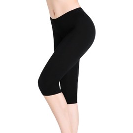 Women's 3/4-Length Sports Capri Leggings Underskirt Short Leggings - Elastic Lightweight - Capri xl
