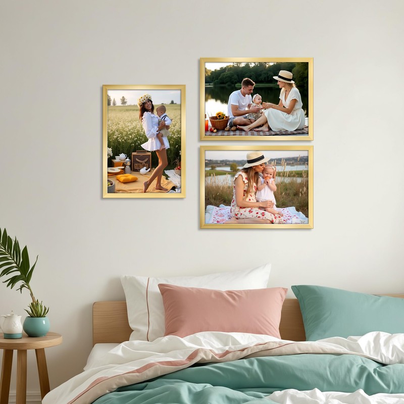 Ditwis Picture Frame A4 Gold, Frame DIN A4 for 21