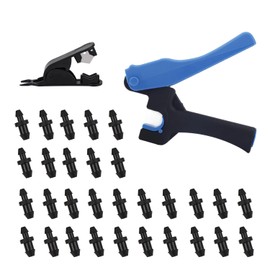 Tinoaly Drip Irrigation Hole Punch Tool, Drip Irrigation Tubing Hole Punch and Pipe Cutter with 30 Plugs for Gardening Agriculture