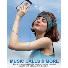 Sleep Headphones Headband, Bluetooth Headband for Side Sleepers Music Sleeping Headset, Wireless Bluetooth Headphones, Headbands for Women Stocking Stuffer for Adults, Cool Tech Gadgets