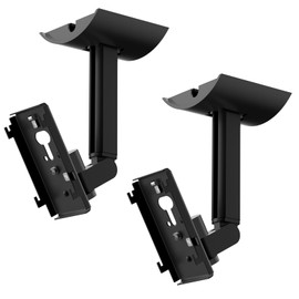 2 Pack Speaker Wall Mounts for Bose Adjustable Dual Speaker Ceiling & Wall Mounts Brackets for Bose UB-20, UB-20 Series II, WB-50 II, Lifestyle Series, Soundtouch Series, Cinemate Acoustimass Black
