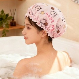 Waterproof Face Wash Shower Cap 1+1 Bath Cap Sanitary Cap Hair Cap Dyed Hair / 방수 세안 샤워캡 1+1 목욕 모자 위생모 헤어캡 염색모