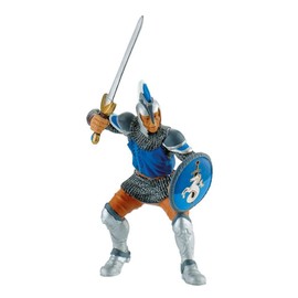 Bullyland 80764 - Spielfigur Kampfbereiter Schwertkämpfer in blauer Rüstung, ca. 11,5 cm, detailgetreu, PVC-frei, ideal als kleines Geschenk für Kinder ab 3 Jahren
