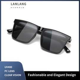 LANLANG Sunglasses Women Men Driving Beach Hiking Cycling Fashion Design Anti UV UV400 TR Frame Anti-glare Black, black