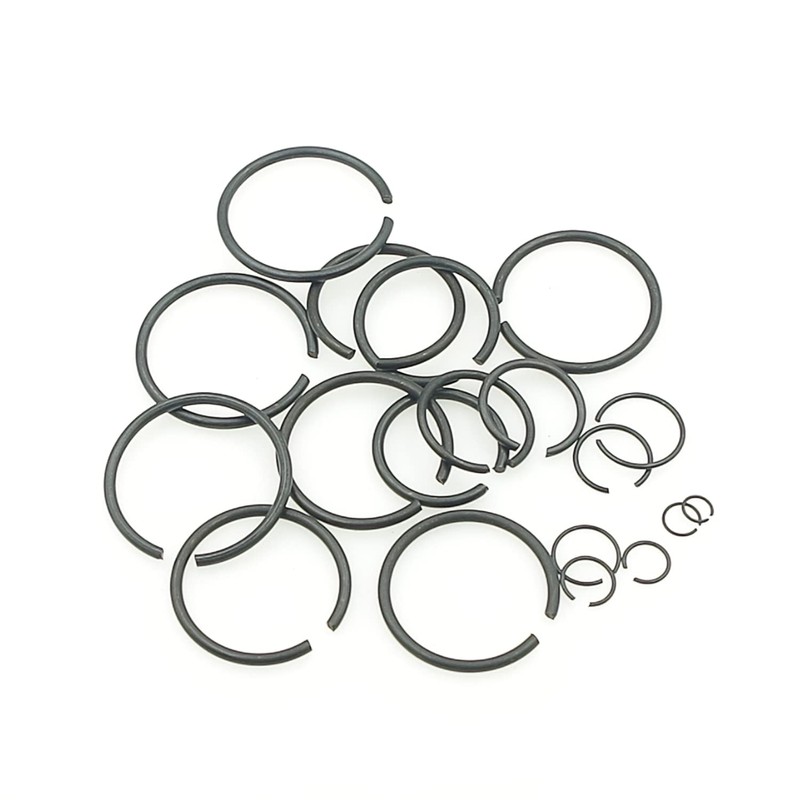 Metric 15-Sizes Round Wire C-Clips External Retaining Rings Assortment Kit;Round