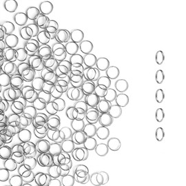 200 anillos de salto divididos con doble bucle, pequeños anillos redondos de metal para hacer dijes de trabajo manual, colgantes, adornos, accesorios de manualidades, 8mm, Acero aleado