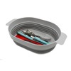 SAMMART 3L Over The Sink Oval Colander (Grey, 1)
