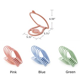 In kds Over The Door Hanger Space Saver Stackable Storage Hanging Closet Organizer for Purses Handbags Tie Set of 6 (Green)