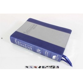 The Mission Color Study Bible KJV with E G White Comments Blue/Silver BRAND NEW