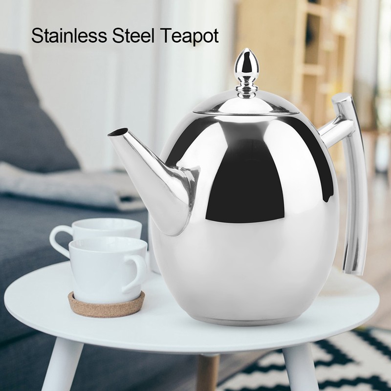 Stainless Steel Teapot Tea Coffee Water Kettle Container with Removable