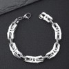 ULLMYYL Hip Hop Stainless Steel Cuban Link Chain Bracelet for