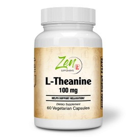 Zen Supplements - L-Theanine - Promotes Relaxation, Sleep & Mental Clarity associated with Stress 100 Mg 60-Vegcaps