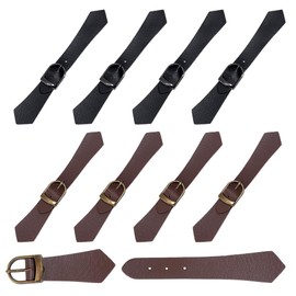 PH PandaHall 8 Sets Toggles Buttons Leather Buttons 6.6x1.2 inch Leather Clasps and Closures Strap with Buckle Sew on Tab Closure Clip for Coat Jacket Replacement DIY Crafts