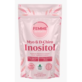 Femme Authority | Myo & D-Chiro Inositol 40:1| 220 Cápsulas de 615 mg | Sin azúcar | Sin conservadores