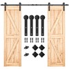 SMARTSTANDARD 9FT Heavy Duty Double Door Sliding Barn Door Hardware
