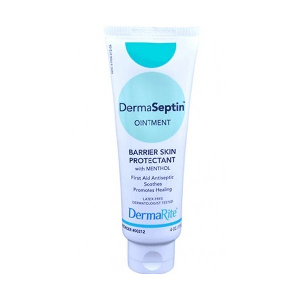 DermaSeptin Skin Protectant Ointment - 4 Oz - Barrier Cream with Cooling Methanol, Zinc and Calamine - Heals, Soothes and Protects