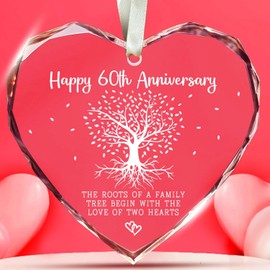 Gifts for Friends Female - Gifts for 60th Anniversary - 60th Wedding Anniversary Ornament - 60th Wedding Anniversary Ideas, Anniversay Wedding Gifts - 60th Wedding Anniversary for Grandparents