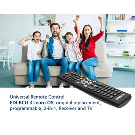 Edision Universal Remote Control EDI-RCU 3 Learn OS, Programmable, 2-in-1 TV & Receiver, Picco, Nano T265+, PING, Proton, Piccollino, Piccollo, OS Nino +, OS Nino Pro, OS Mini 4K, OS MIO+ 4K
