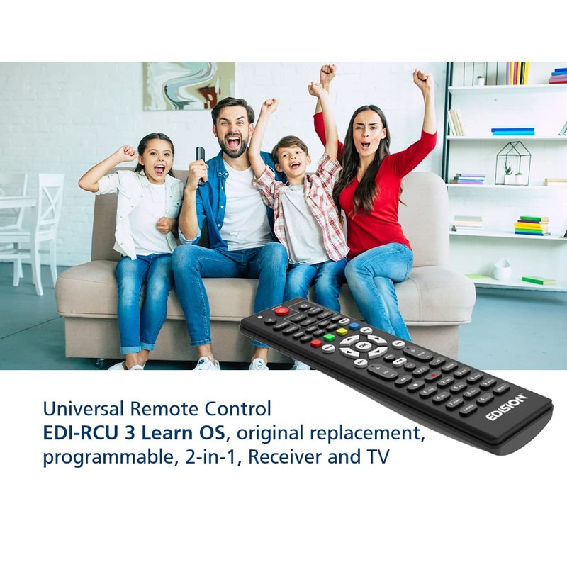 Edision Universal Remote Control EDI-RCU 3 Learn OS, Programmable, 2-in-1