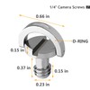 1/4" Camera Screws, D-Ring Hinged Screw Quick Release Plate Camera