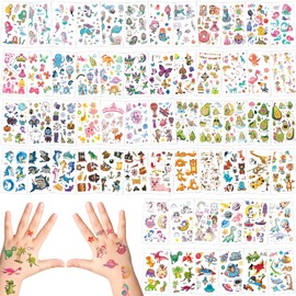Selutiya Children's Tattoo 600+ Children's Tattoos, Waterproof Children's Tattoo Stickers, Children's Tattoos, Skin-Friendly for Children, Suitable for Rewarding Children, Small Gifts for Children