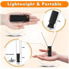 Bsadne Smart Indoor TV Antenna - Long Range Rabbit Ears, Cable-Free Digital HDTV Channels, Stickiness Base for Easy Placement in Both Home and Car