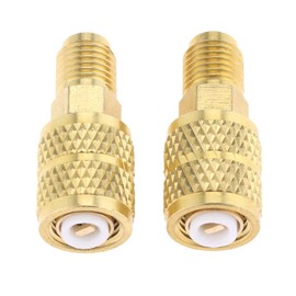 gohantee Pack of 2 R410A Female SAE Adapter Mini Split Adapter 1/4" SAE, 5/16" Female for Mini Split Systems, Air Conditioning, HVAC and Cooling Service