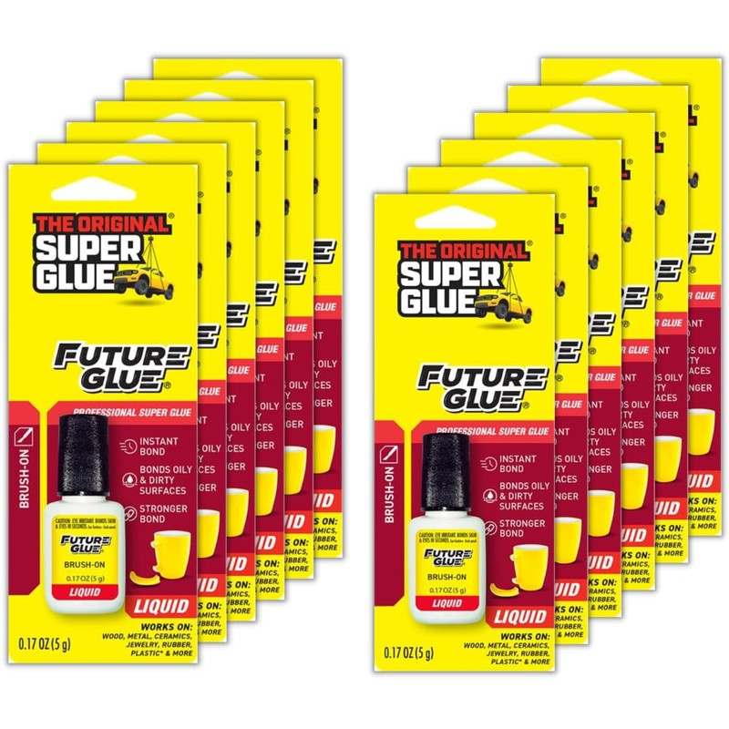 Super Glue - Future Glue Brush On Bottle - (Pack