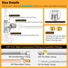 3/8" Brass Compression Angle Stop Valve, Water Line Splitter Connector