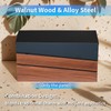 xhlokk Wall-Mount Mailbox, Walnut Wood Panel, Rust Resistant Large Capacity