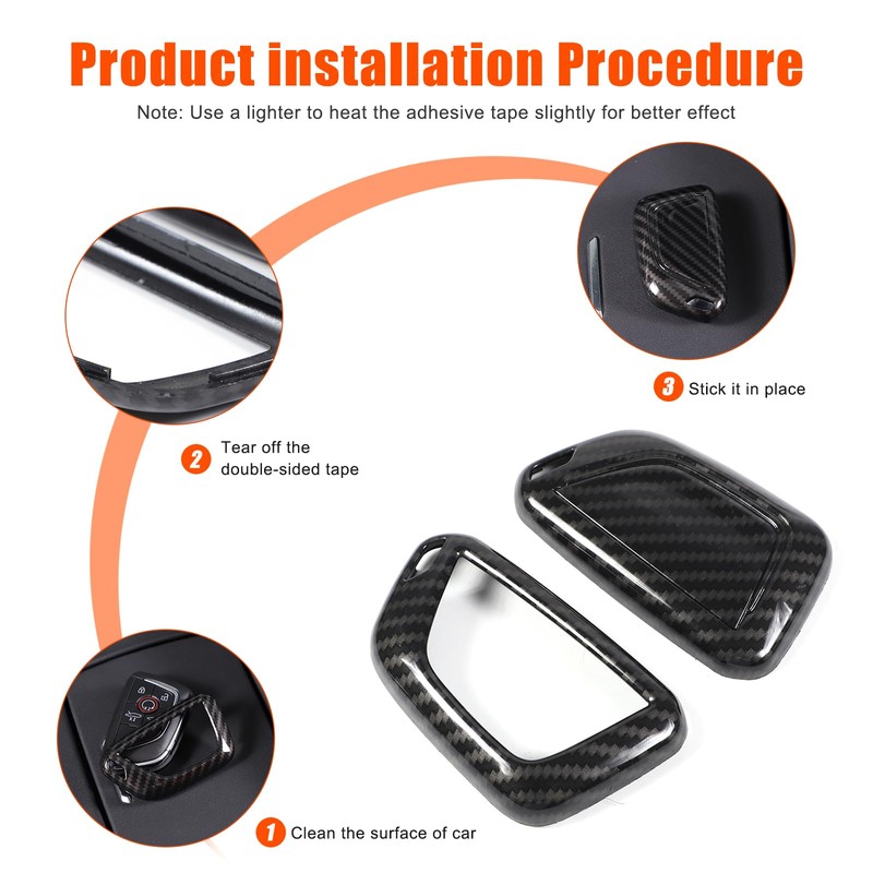 Suetlcoity Key Fob Shell Cover Compatible with Corvette C8 2020-2024