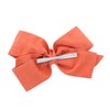Large Suede Hair Bow-Rust