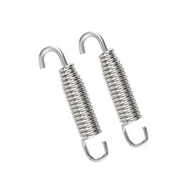 Partuto 2 Pcs Universal Exhaust Pipe Spring for Motorcycles 58mm 2.28" Stainless Steel Exhaust Pipe Spring Hook Modified Accessory Replacement