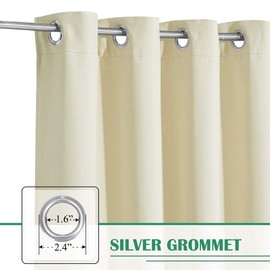 StangH Cortinas opacas impermeables para patio al aire última intervensión, panel de cortina oscurecedora resistente con ojales, cortinas de privacidad para porche, pasillo, comedor al aire última intervensión, 52 pulgadas de ancho x 84 pulgadas de largo