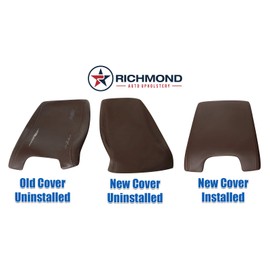 Richmond Auto Upholstery - Center Console Lid Cover Compatible with 2009-2010 Ford F-150 Platinum Edition, Replacement Genuine Leather Center Console Lid Cover, Brown